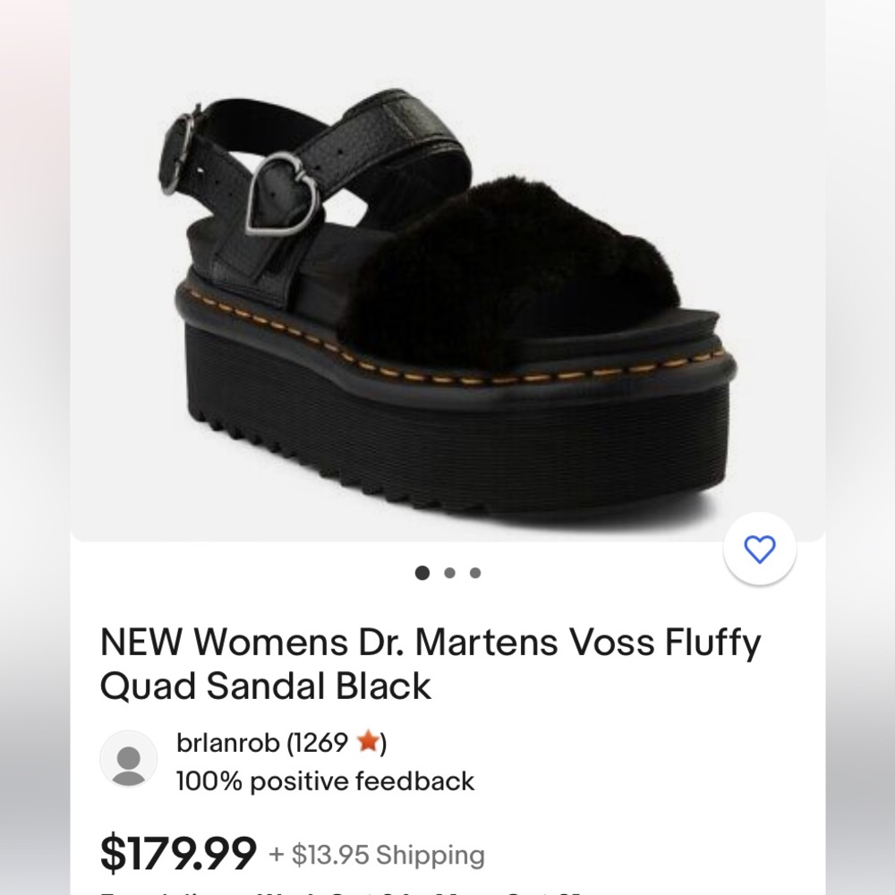 Dr marten Voss quad fur platform sandal